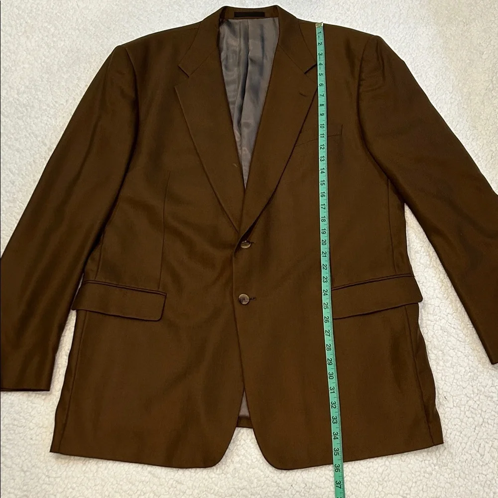 Charles Jourdan Brown Men's Cashmere Silk Blazer Jacket size 48 Extra Long